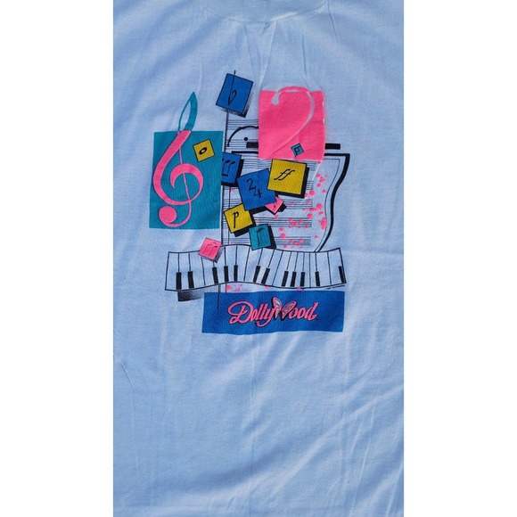 Vtg 1987 Dolly Parton Dollywood Single Stitch T-shirt - Picture 2 of 6